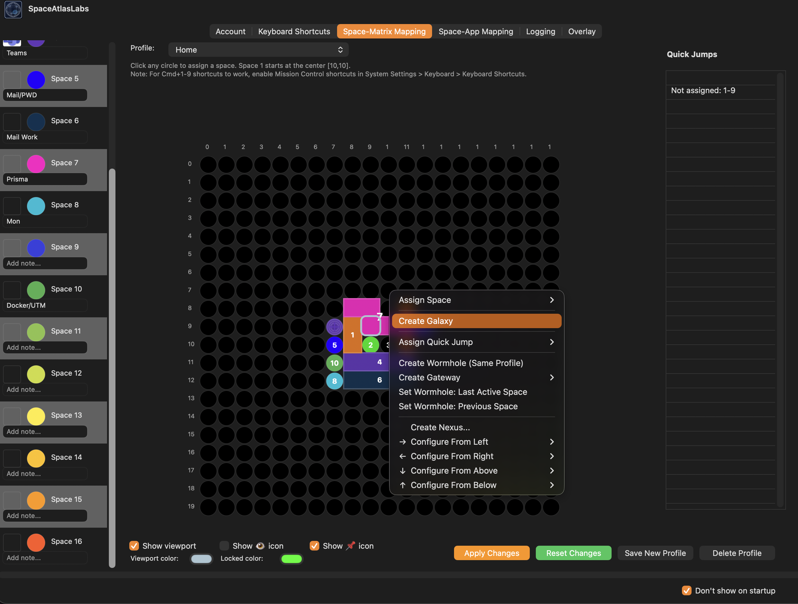 Matrix Settings UI for Grid